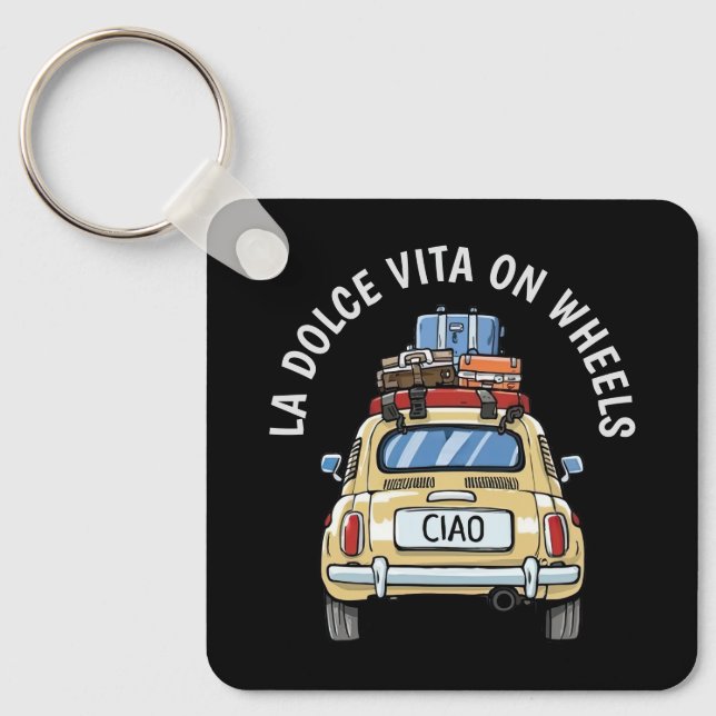 Vintage Fiat Car Keychain (Front)
