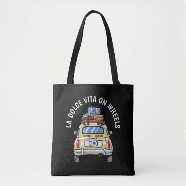 Vintage Fiat Car Tote Bag (Front)
