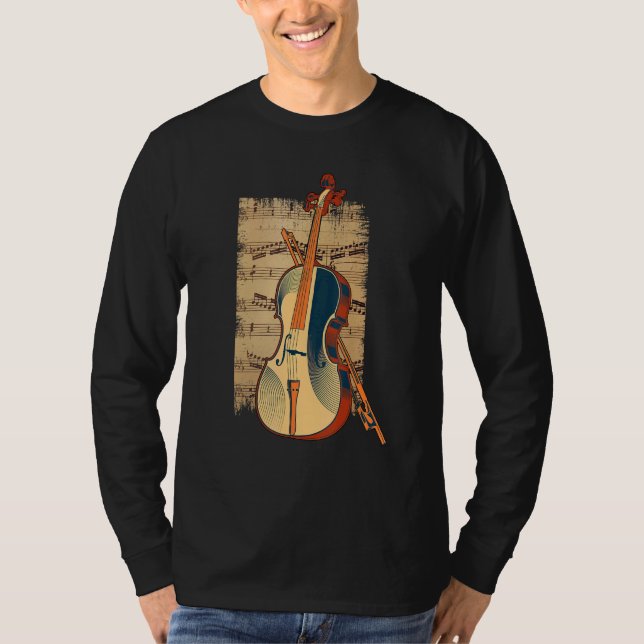Vintage Fiddle Stringed Instrument Fiddle Violinis T-Shirt (Front)