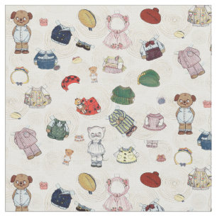 Vintage Fido and Kitty Dolly  Dingle Paper Doll Fabric