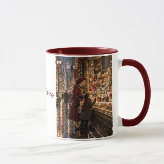 Vintage Fifth Avenue Christmas Window Art, 1950s  Mug