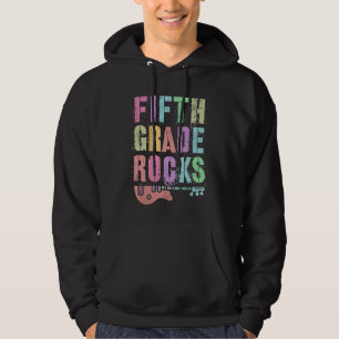 Vintage FIFTH GRADE ROCKS Teacher Rockstar Team 5t Hoodie