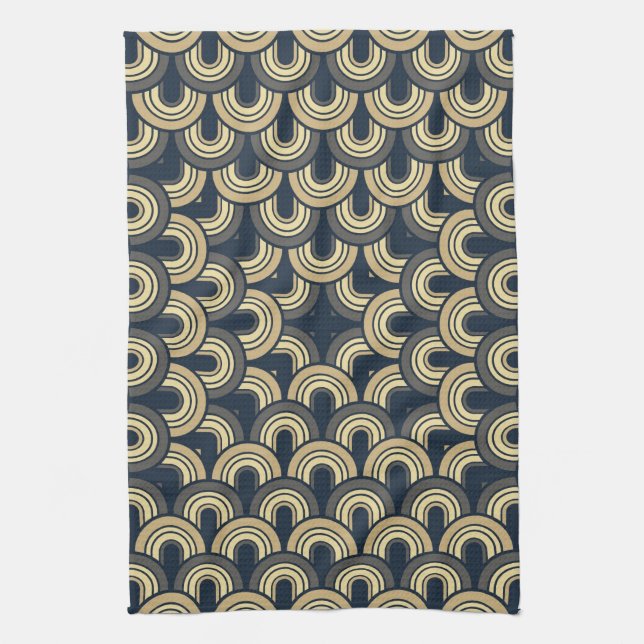 Vintage Fifties Retro Abstract Art 2 Kitchen Towel (Vertical)