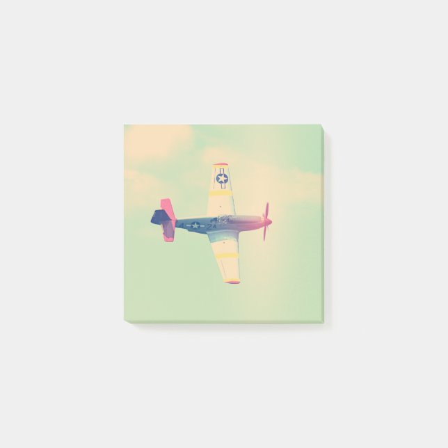 Vintage Fighter Airplane Post-it Notes (Front)