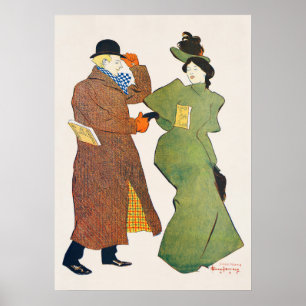 Vintage Figures Illustration Print