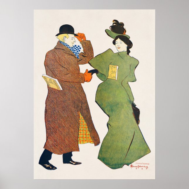 Vintage Figures Illustration Print (Front)