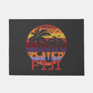 Vintage Fiji Summer Beach Travel Doormat