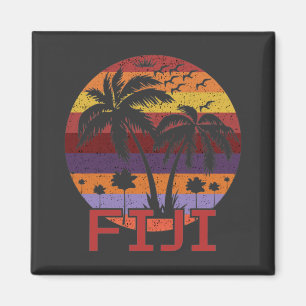 Vintage Fiji Summer Beach Travel Magnet