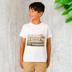 Vintage File Folder Catalogs Tab Organization T-Shirt