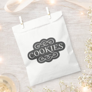 Vintage Filigree Cookies Bakery Emblem Design Favour Bag