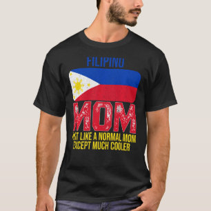 Vintage Filipino Mom Philippines Flag  Mother's Da T-Shirt