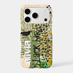 Vintage fille Motif d'oiseaux noirs