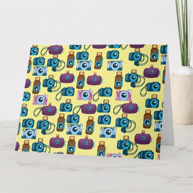 Vintage Film Camera Pattern Card (Front)
