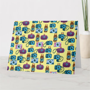 Vintage Film Camera Pattern Card