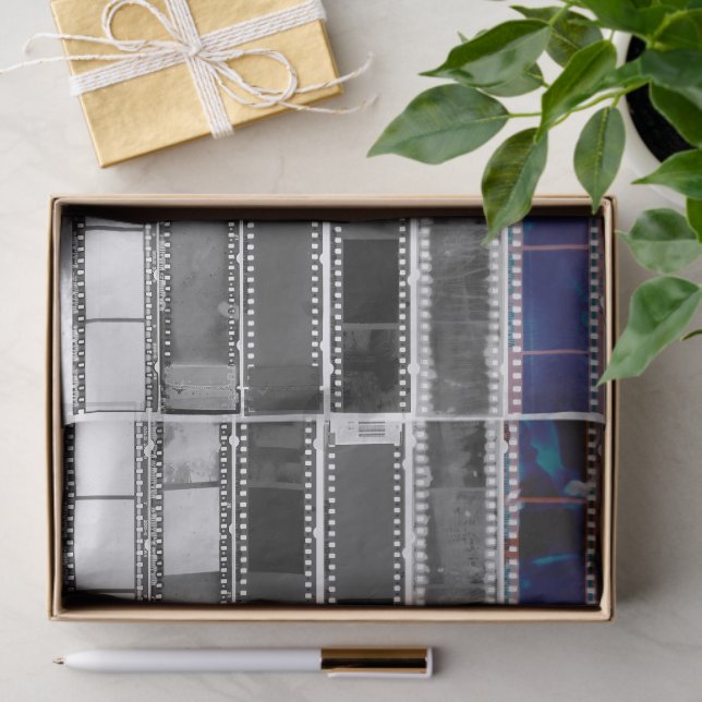Vintage Film Negative Strips Photography Tissue Paper (Gift)