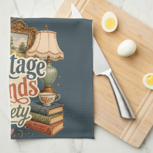 Vintage Finds Cottagecore Treasures Blue Kitchen Towel