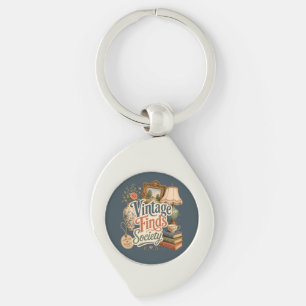 Vintage Finds Cottagecore Treasures Keychain