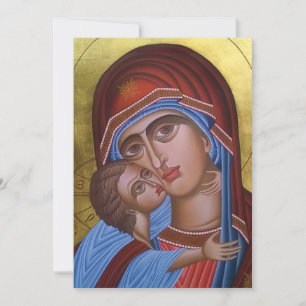 Vintage Fine Art of Mary and Baby Jesus Holiday Card