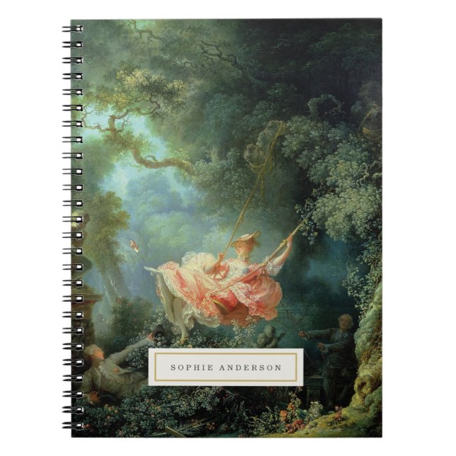 Vintage Fine Art Personalized Notebook (Front)