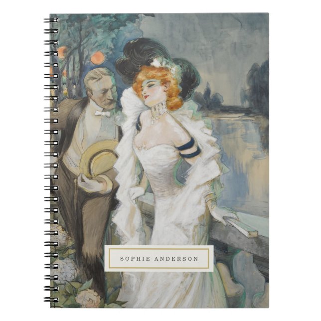 Vintage Fine Art Personalized Notebook (Front)