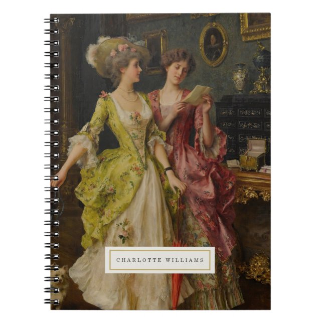 Vintage Fine Art Personalized Notebook (Front)
