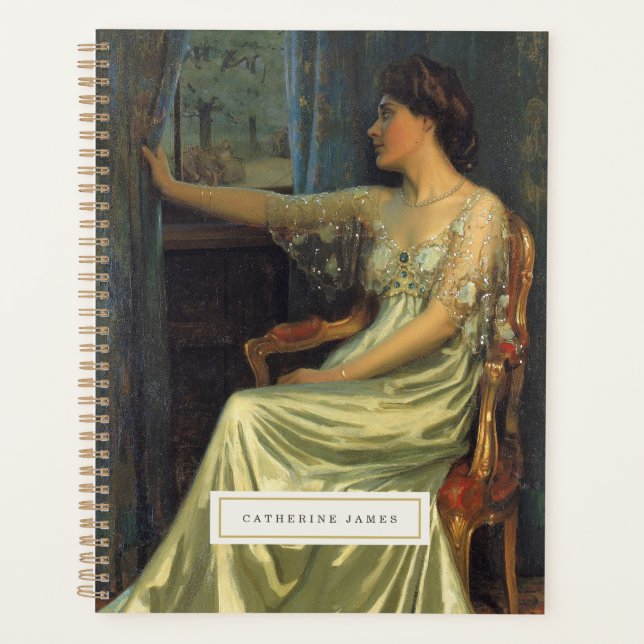 Vintage Fine Art Personalized Notebook Planner (Front)