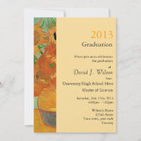 Vintage fine art twelve sunflowers graduation