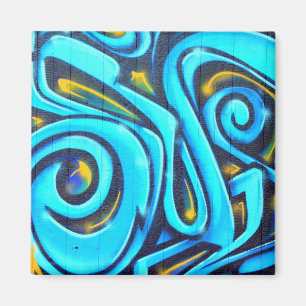 Vintage Fine Graffiti Painting Street Art Magnet