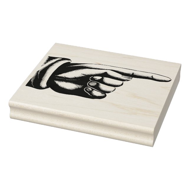 Vintage Finger Pointing Right Rubber Stamp (Stamp)