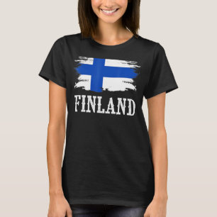 Vintage Finland Flag I Love Finland T-Shirt
