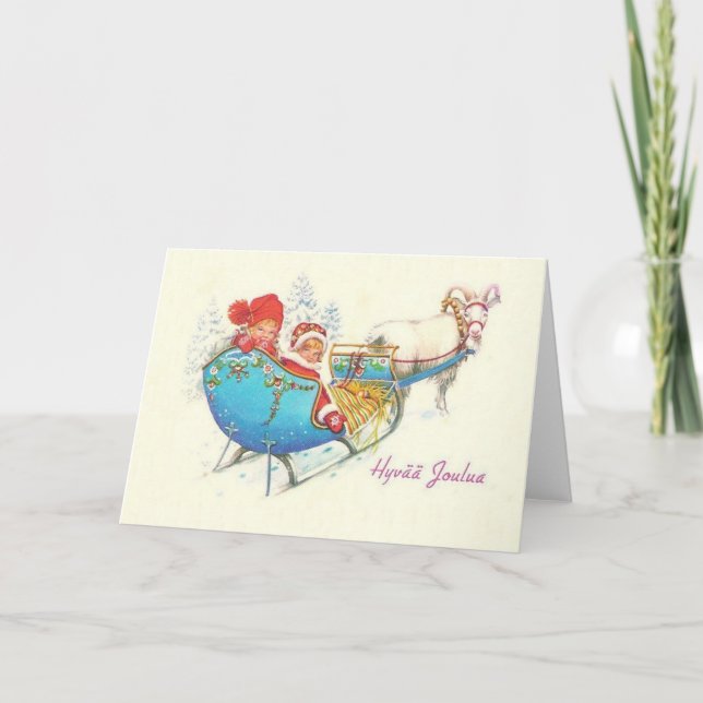 Vintage Finnish Hyvää Joulua Christmas Card (Front)