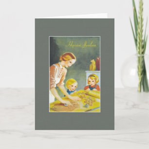 Vintage Finnish Hyvää Joulua Christmas Card