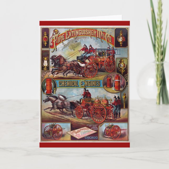 Vintage Fire Extinguisher Advertising Card (Front)