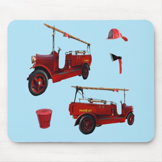 Vintage Fire Fighting Equipment, Mouse Pad (Front)