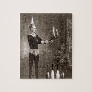 Vintage Fire Juggler Jigsaw Puzzle