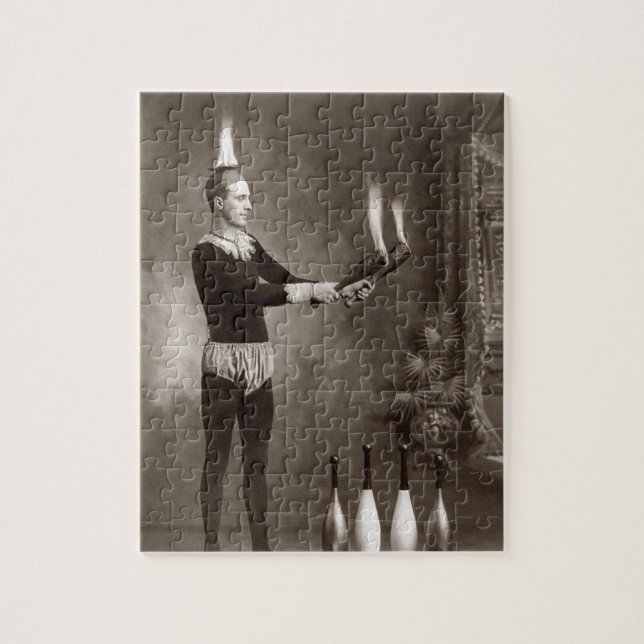 Vintage Fire Juggler Jigsaw Puzzle (Vertical)