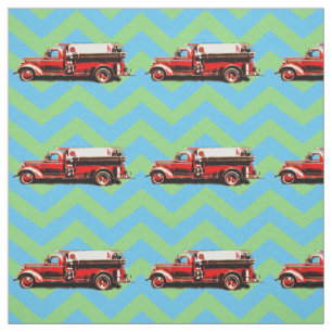 Vintage Fire Truck Fabric