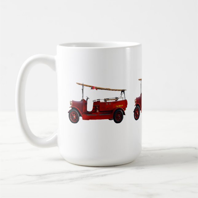 Vintage Fire Trucks, Coffee Mug (Left)