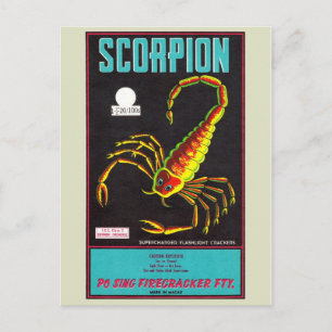 Vintage Firecracker Package Postcard