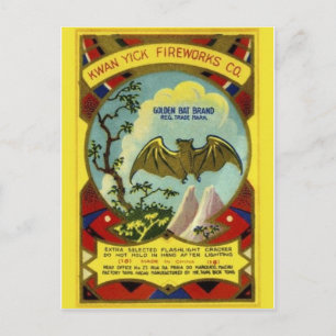 Vintage Firecracker Package Postcard