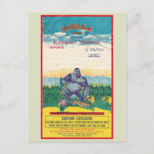 Vintage Firecracker Package Postcard