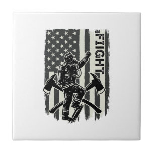 Vintage Firefighter Flag Fight Shirt Design_1 Tile