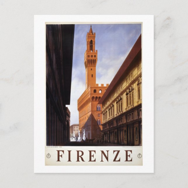 Vintage Firenze Italy Travel Postcard (Front)