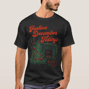 Vintage Fireplace Subtle Festive December Tidings  T-Shirt