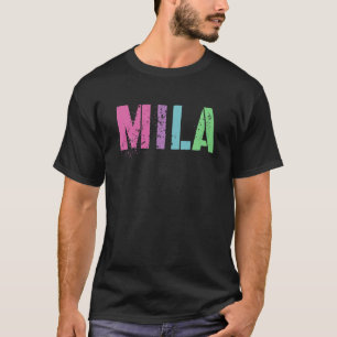 Vintage First Name MILA Girl Rock Star Sister Mom T-Shirt