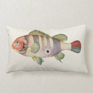 Vintage Fish Image Pillow