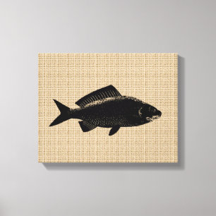 Vintage Fish on canvas