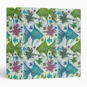 Vintage Fish Pattern Binder