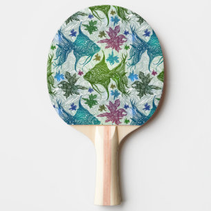 Vintage Fish Pattern Ping Pong Paddle