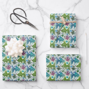 Vintage Fish Pattern Wrapping Paper Sheet
